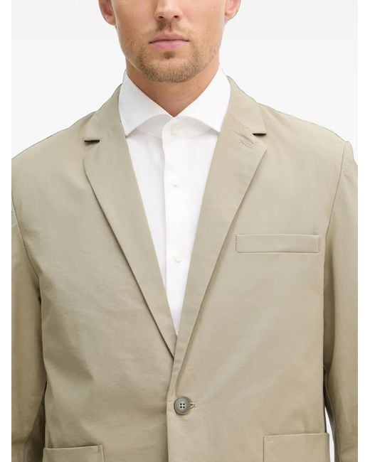 Lindbergh Natural Notched-Lapels Single-Breasted Suits for men