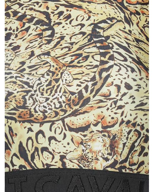 Just Cavalli Black Animal-Print T-Shirt