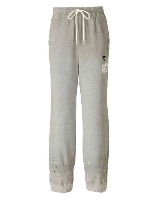 Pantalones con efecto envejecido en el dobladillo Maison Mihara Yasuhiro de hombre de color Gray