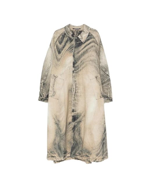CAMPERLAB White Distorted Printed Coat
