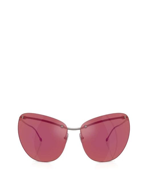 DIESEL Pink Rimless Cat-Eye Sunglasses