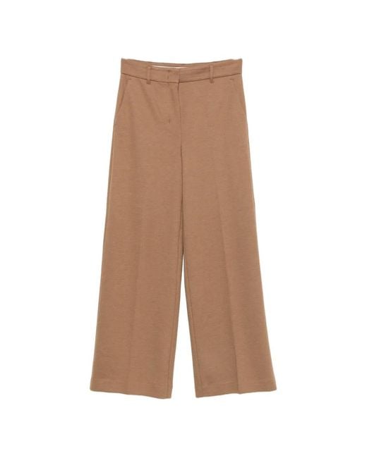 Max Mara Natural Wide-Leg Tailored Trousers