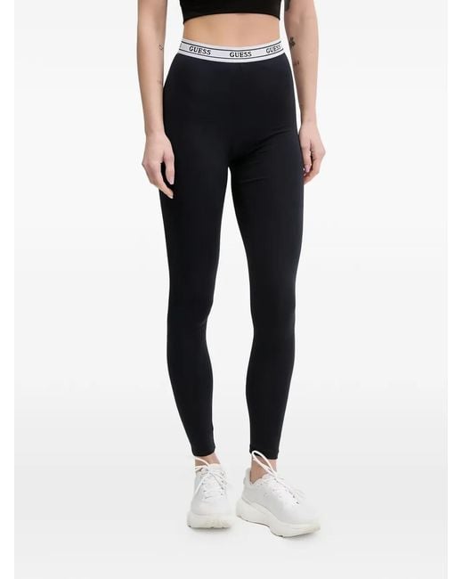 Guess Blue Aline Logo-Waistband Leggings