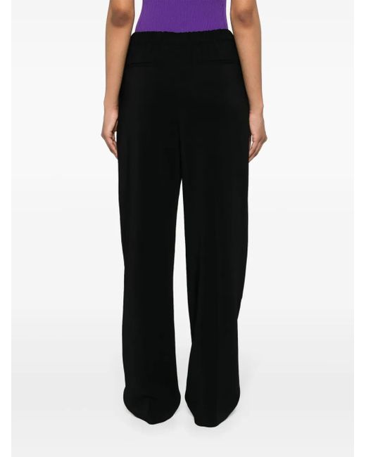 Fabiana Filippi Black Elasticated-Waistband Trousers