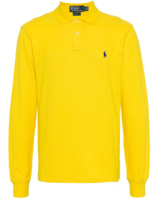 Polo Ralph Lauren Yellow Polo Pony Cotton Polo Shirt for men