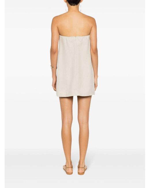 Lenny Niemeyer Natural Strapless Linen Minidress