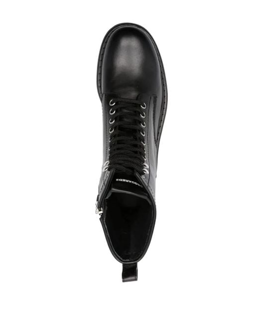 DSquared² Black Leather Ankle Boots