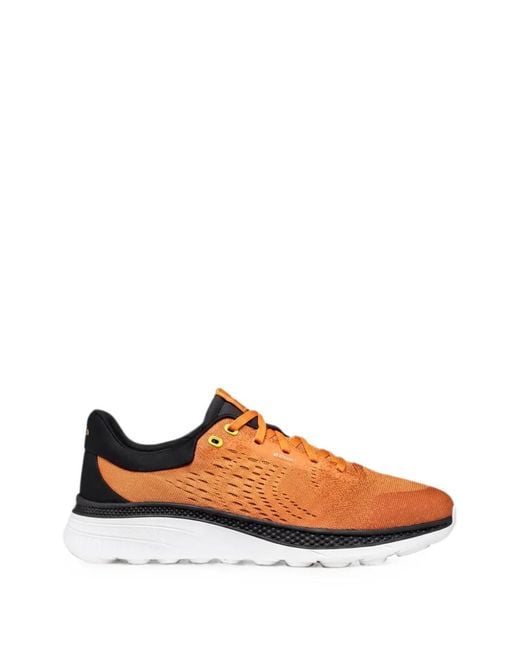 Geox Orange Spherica Actif X1 Lace-Up Sneakers for men