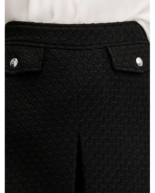 HUGO Tweed Midi-Rok Met A-Lijn in het Black