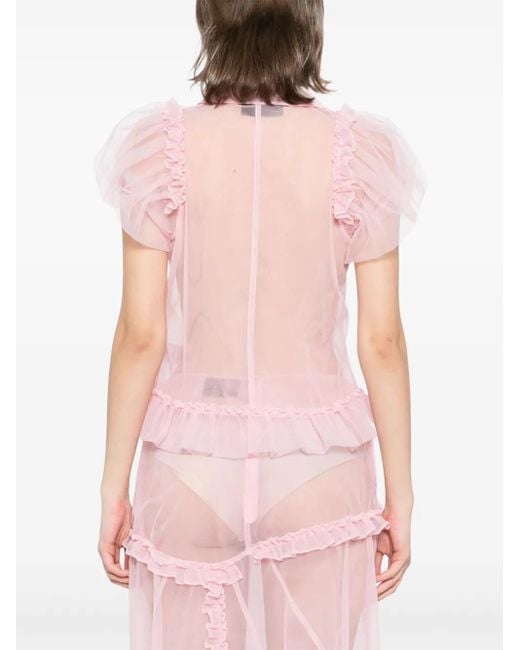 Simone Rocha パデッドスリーブ シャツ Pink
