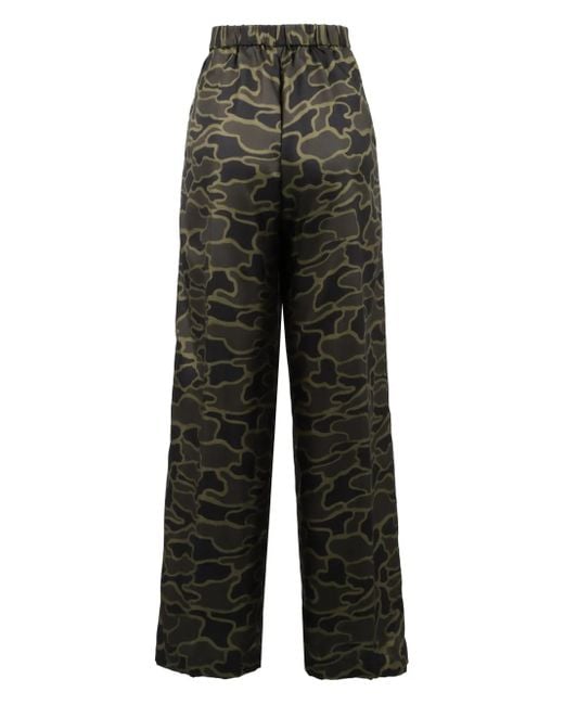 Aspesi Gray Camouflage-Pattern Trousers