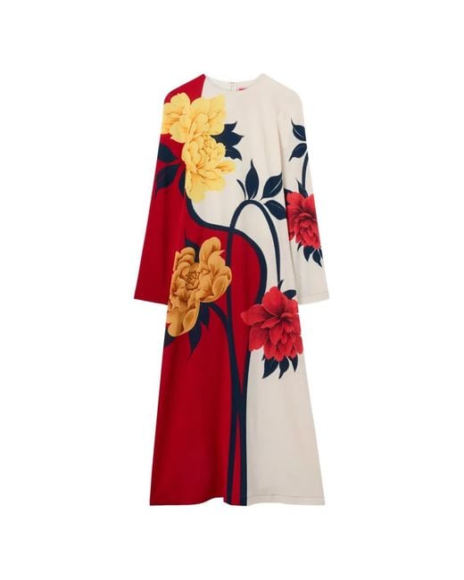 LaDoubleJ Red Robe À Fleurs