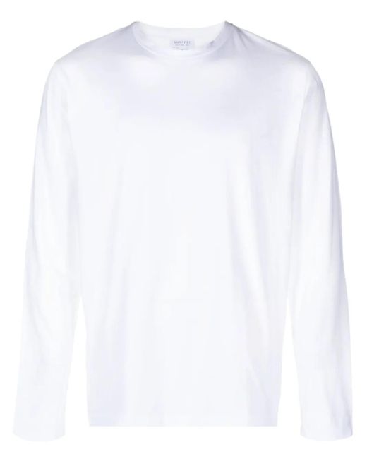 Sunspel White Crew-Neck Cotton T-Shirt for men