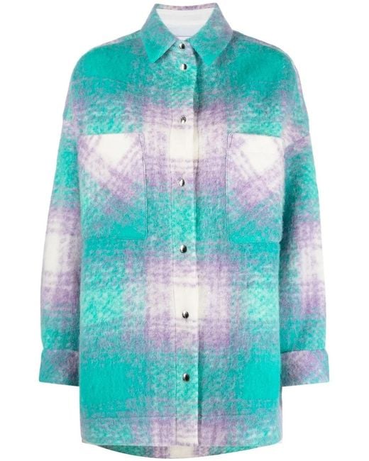 IRO Geruit Overshirt in het Blue