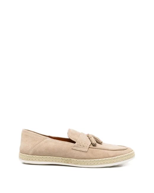 SERGIO MORETTI FIRENZE Natural Tassel-Detail Braided-Trim Espadrilles for men
