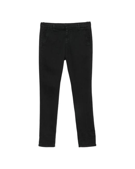 Dondup Black Slim-Fit Trousers for men