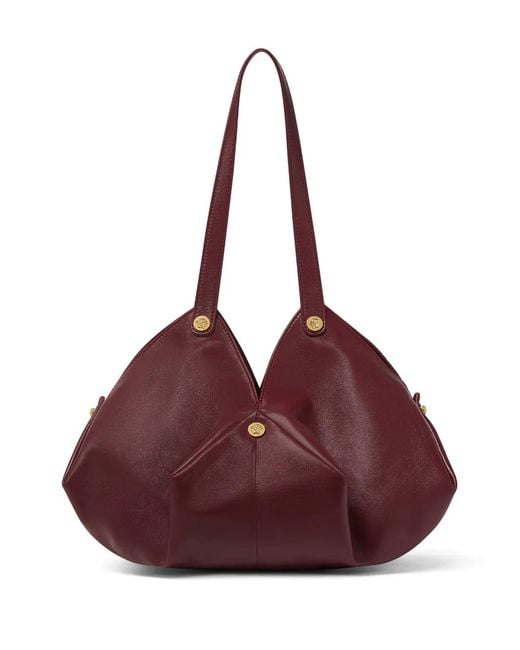 Versace Purple Protea Nappa Shoulder Bag