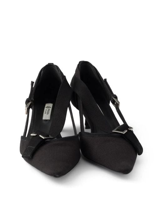 Prada Black Canvas Pumps