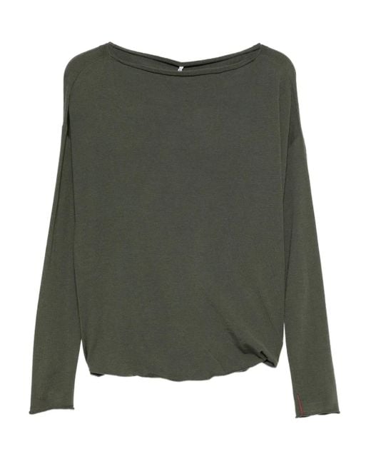 Liviana Conti Green Boat-Neck Sweater