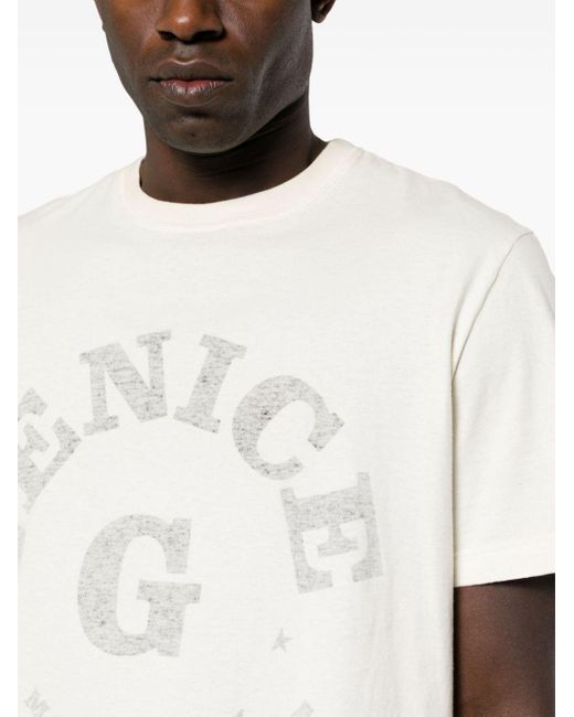 Golden Goose Deluxe Brand T-Shirt mit Logo-Print in White für Herren