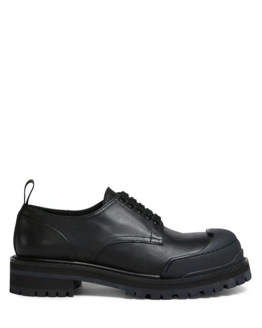 Marni Black Dada Army Leather Derby Shoes for men