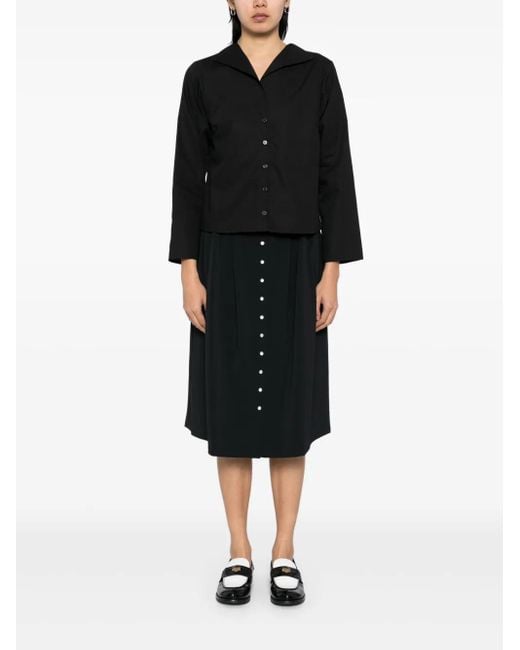 Agnes B. Black Buttoned Shirt