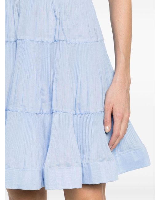 Zimmermann Geplooide Mini-jurk in het Blue