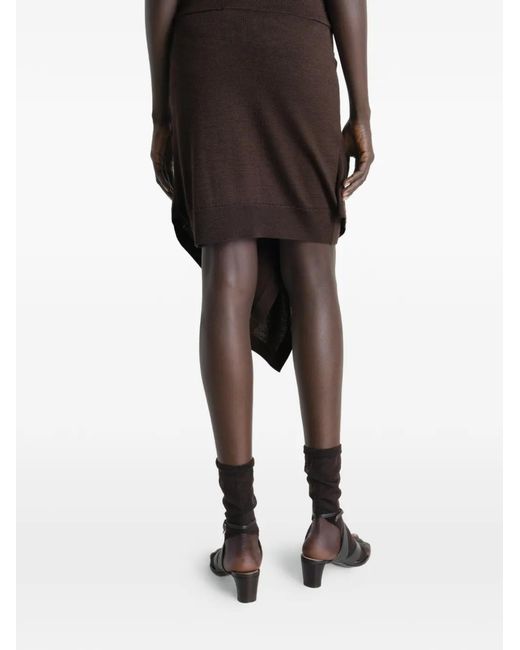 Lemaire Brown Buttoned Skirt
