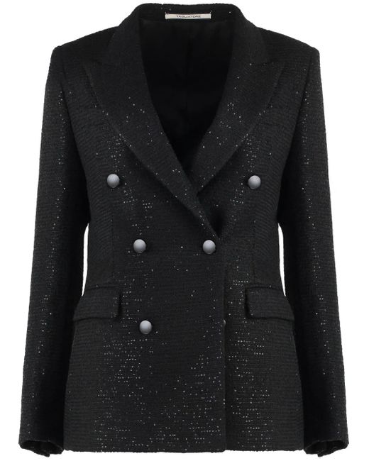 Tagliatore Black Sequinned Blazer