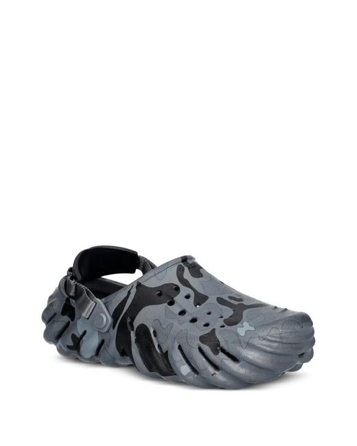 CROCSTM Gray Echo Camouflage-Print Clogs