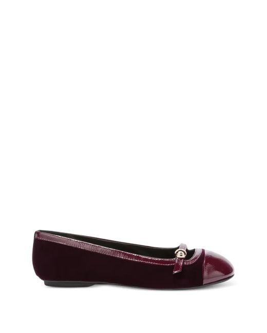 Furla Red Sfera-Logo Ballet Flats