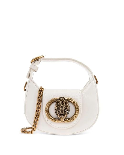 Kurt Geiger White Mini Chelsea Crystal-Embellishment Tote Bag