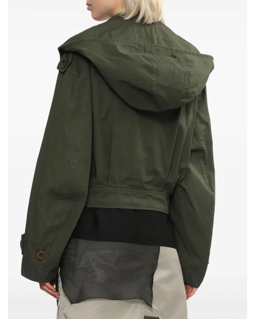 Kolor ベルテッド パーカーコート Green