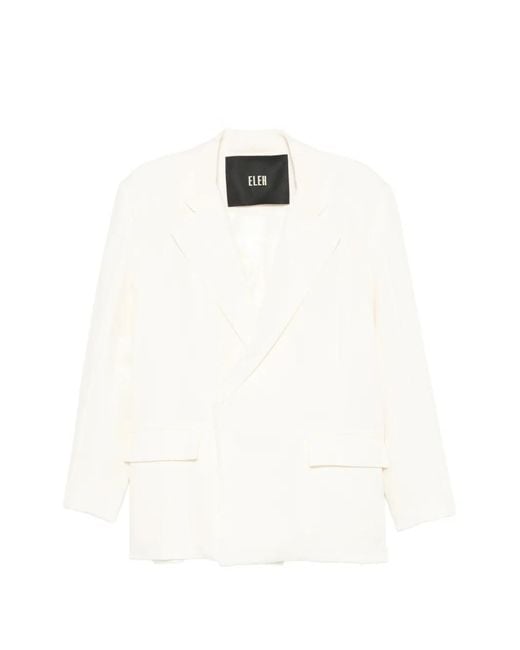 ELEH White Blazer À Boutonnière Croisée