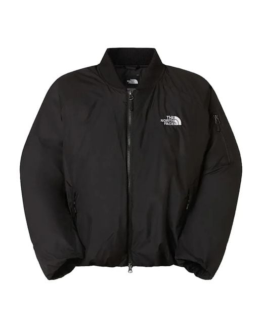 The North Face Black Bomberjacke mit Logo-Print