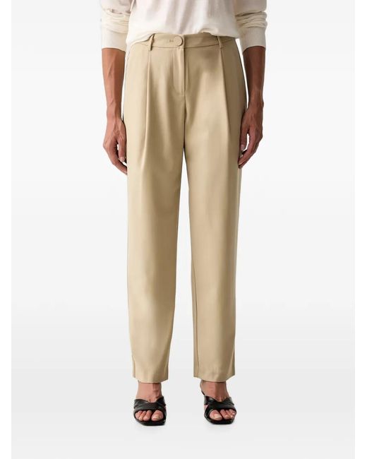 ARMANI EXCHANGE Natural Pleat-Detail Trousers