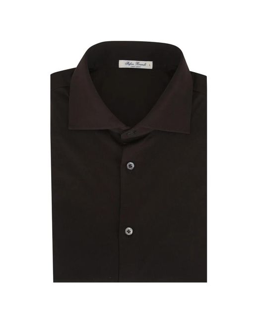 STEFAN BRANDT Black Button Knit Shirt for men