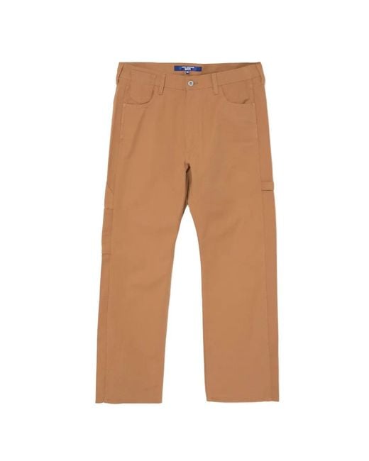 Junya Watanabe White Cotton Straight-Leg Trousers for men