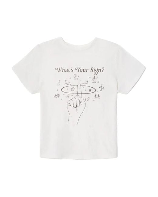 Re/done White Graphic-Print T-Shirt