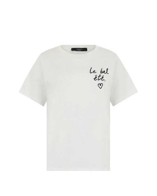Weekend by Maxmara White Graphic T-Shirt