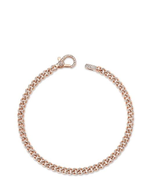 SHAY Metallic 18Kt Rose Baby Diamond Link Bracelet