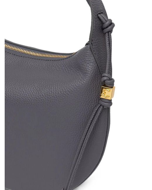 Coccinelle Gray Medium Thess Grained Shoulder Bag