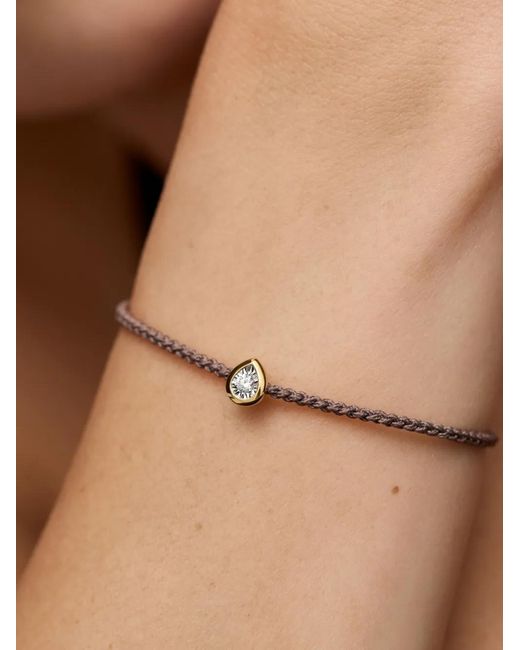 Monica Vinader White Laboratory-Grown Pear-Diamond Bracelet