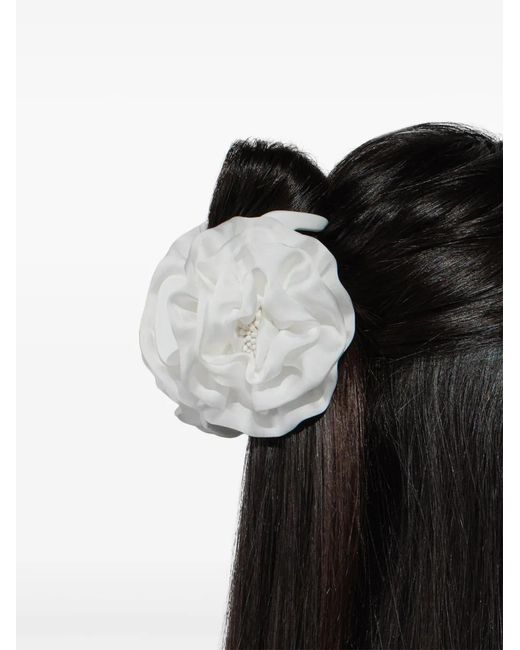 Jennifer Behr White Rose Jaw Hair Clip