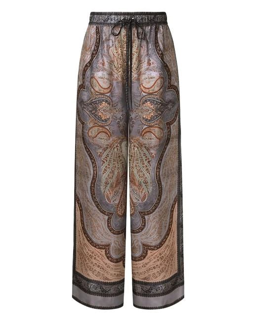 Zimmermann Brown "Wanderlust" Relaxed Pant