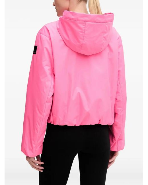 Bogner Fire + Ice Pink Hooded Logo-Patch Jacket