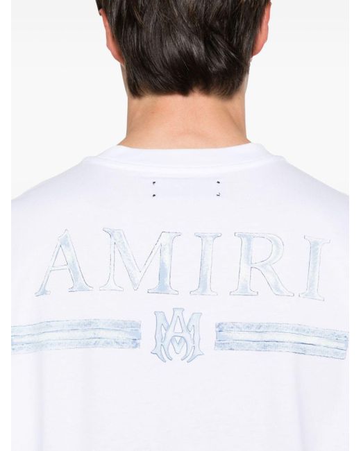 Camiseta MA Watercolour Bar Amiri de hombre de color White