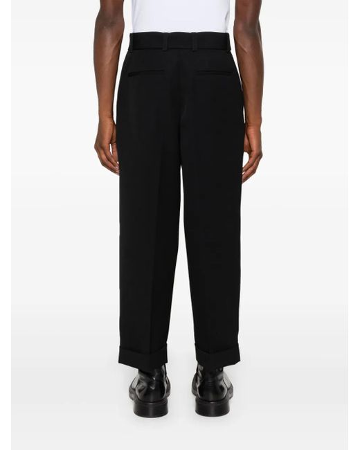 メンズ Jil Sander ベルテッド ストレートパンツ Black