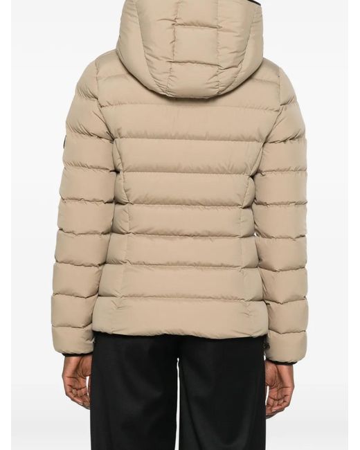 Moncler Natural Padded Logo-Patch Jacket