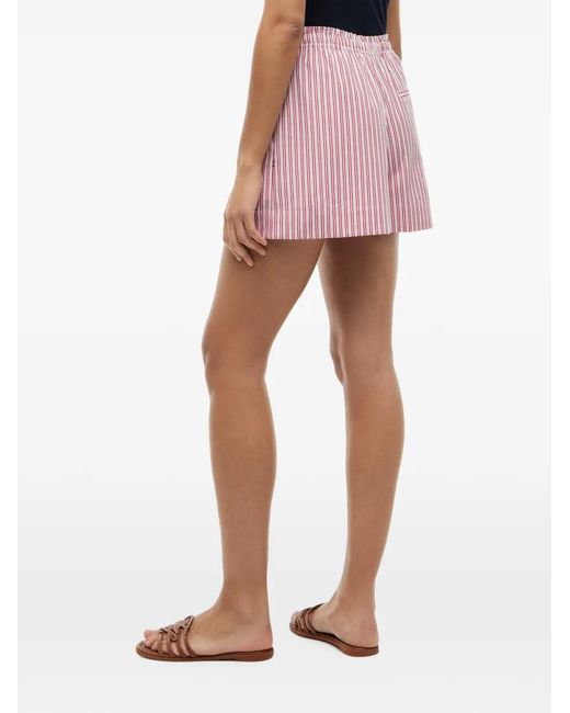 Tommy Hilfiger Purple Vertical-Stripe Drawstring Shorts